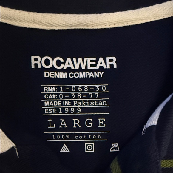 Rockwear Navy and White Striped Polo - Picture 4 of 4